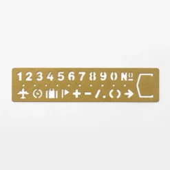 Traveler's Notebook Traveler's Company - Brass Template Bookmark - Numbers