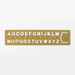 Traveler's Company - Brass Template Bookmark - Alphabet
