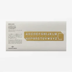 Traveler's Company - Brass Template Bookmark - Alphabet