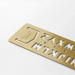 Traveler's Company - Brass Template Bookmark - Alphabet