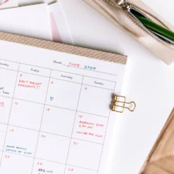 Desk Pads & To-Dos Bookbinders Design - Planner - Monthly - Dusty Pink