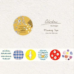 Pion - Washi Tape - Round Sticker