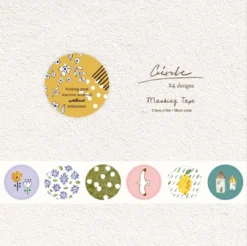 Pion - Washi Tape - Round Sticker