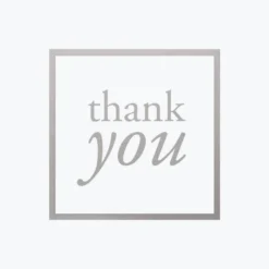 Cards Bookbinders Design - Card - Thank You - Silver