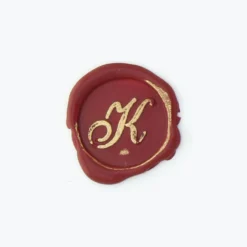 Bortoletti - Bronze Initial Letter - Cursive - K Handles & Sealing Wax