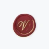 Handles & Sealing Wax Bortoletti - Bronze Initial Letter - Cursive - V