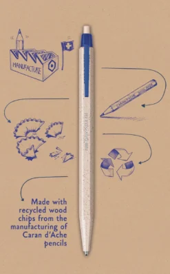 Caran D'Ache - Ballpoint Pen - 825 Eco - Wood Chips - Pack Of 2