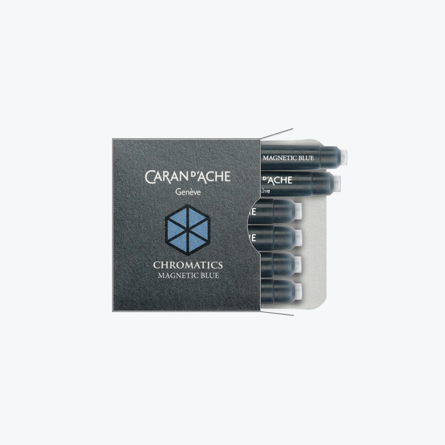 Caran-d_Ache-Fountain-Pen-Ink-Chromatics-Cartridges-17.jpg Caran D'Ache - Fountain Pen Ink - Chromatics - Cartridges - Magnetic Blue