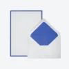 Crown Mill - Letter Set - Silver Line - A5 - White/Royal Blue (Set Of 25)
