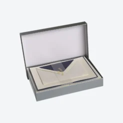 Crown Mill - Letter Set - Silver Line - A5 - Cream/Navy (Set Of 25) Letter Sets