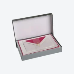 Crown Mill - Letter Set - Silver Line - A5 - White/Pink (Set Of 25)