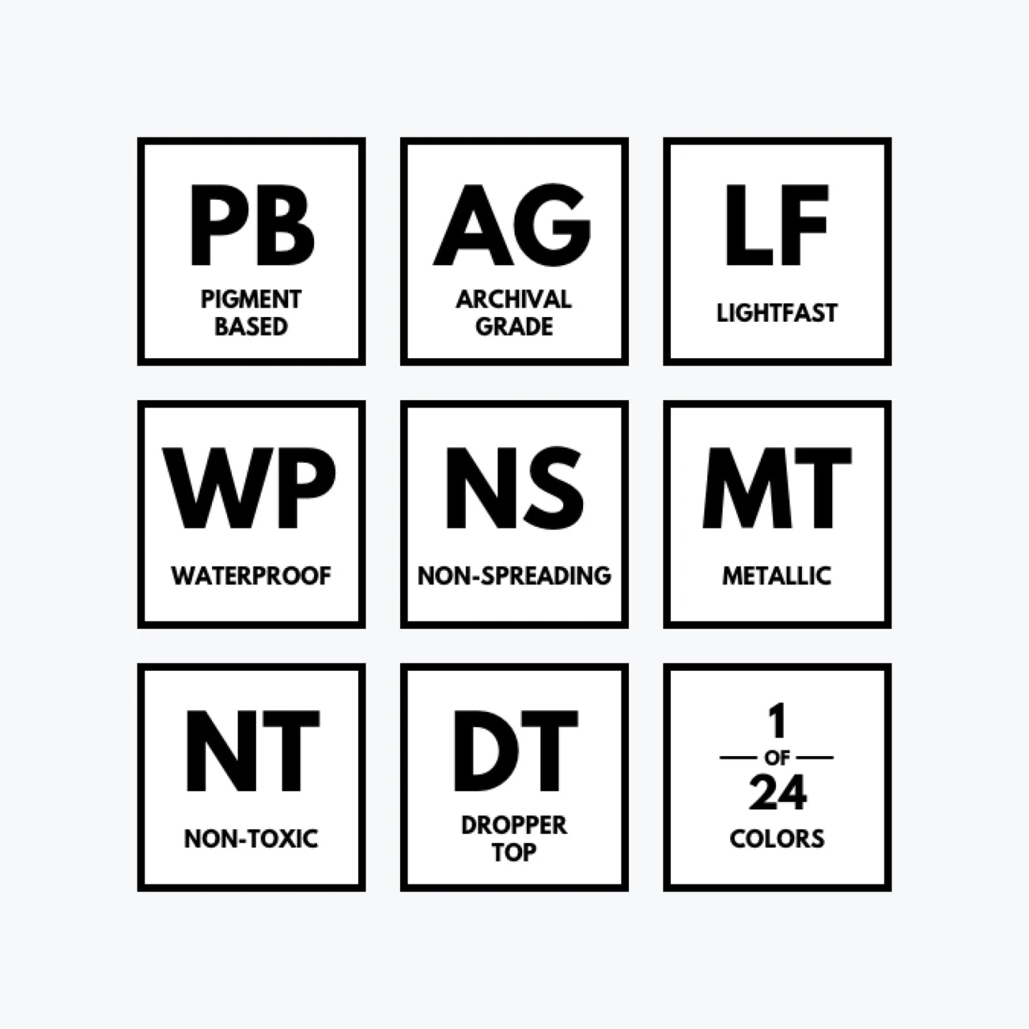 Dr.-Ph.-Martin_s-Calligraphy-Ink-Iridescent-2.jpg Calligraphy Inks Dr. Ph. Martin's - Calligraphy Ink - Iridescent - Silver (1R)