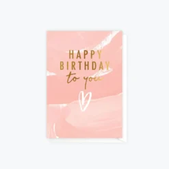 ELM Paper - Card - Birthday - Brushy Peach Cards
