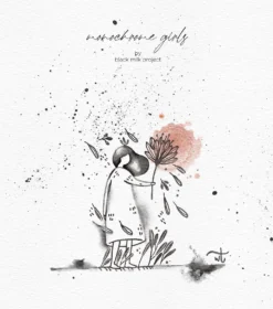 Black Milk Project - Stamp - Monochrome Girls (Flower Stalk)