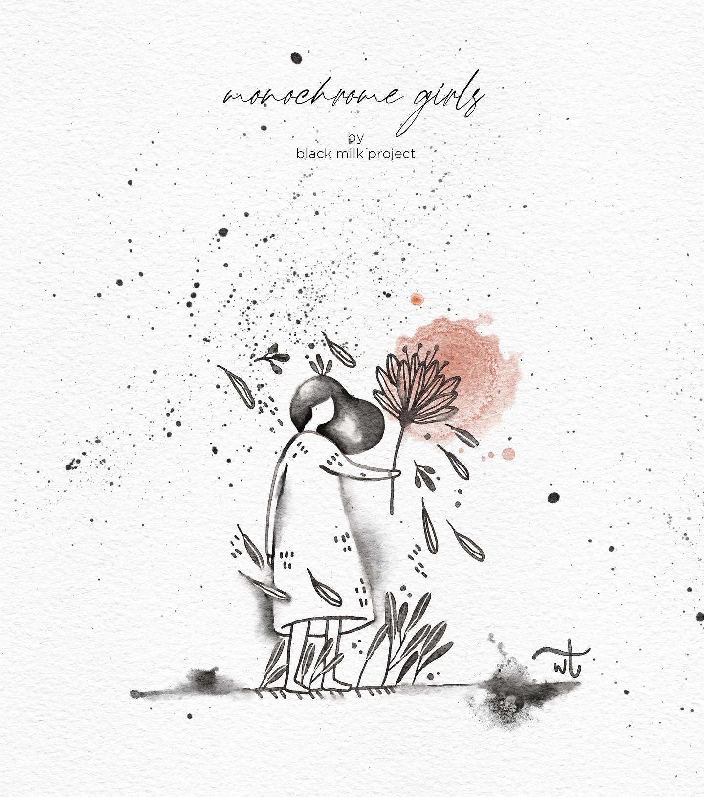 Girl.jpg Black Milk Project - Stamp - Monochrome Girls (Flower Stalk)