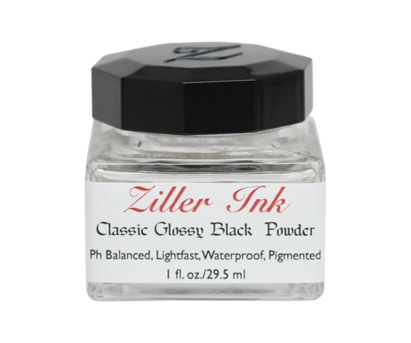 Glossy-Powder-600x500-1.png Ziller’s - Calligraphy Ink - Glossy Black Powder