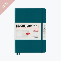 Leuchtturm 1917 Leuchtturm1917 - 2022 Diary - Weekly Notebook - A5 - Pacific Green (Hard) Diaries