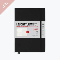 Leuchtturm 1917 Diaries Leuchtturm1917 - 2022 Diary - Weekly Notebook - A5 - Black (Soft)