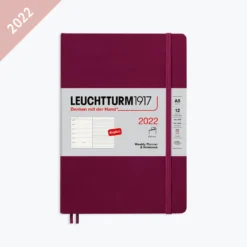 Leuchtturm 1917 Diaries Leuchtturm1917 - 2022 Diary - Weekly Notebook - A5 - Port Red (Soft)