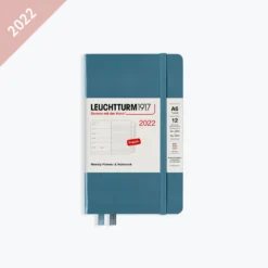 Leuchtturm 1917 Leuchtturm1917 - 2022 Diary - Weekly Notebook - A6 - Stone Blue (Hard) Diaries