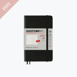 Leuchtturm 1917 Leuchtturm1917 - 2022 Diary - Weekly Notebook - A6 - Black (Soft)