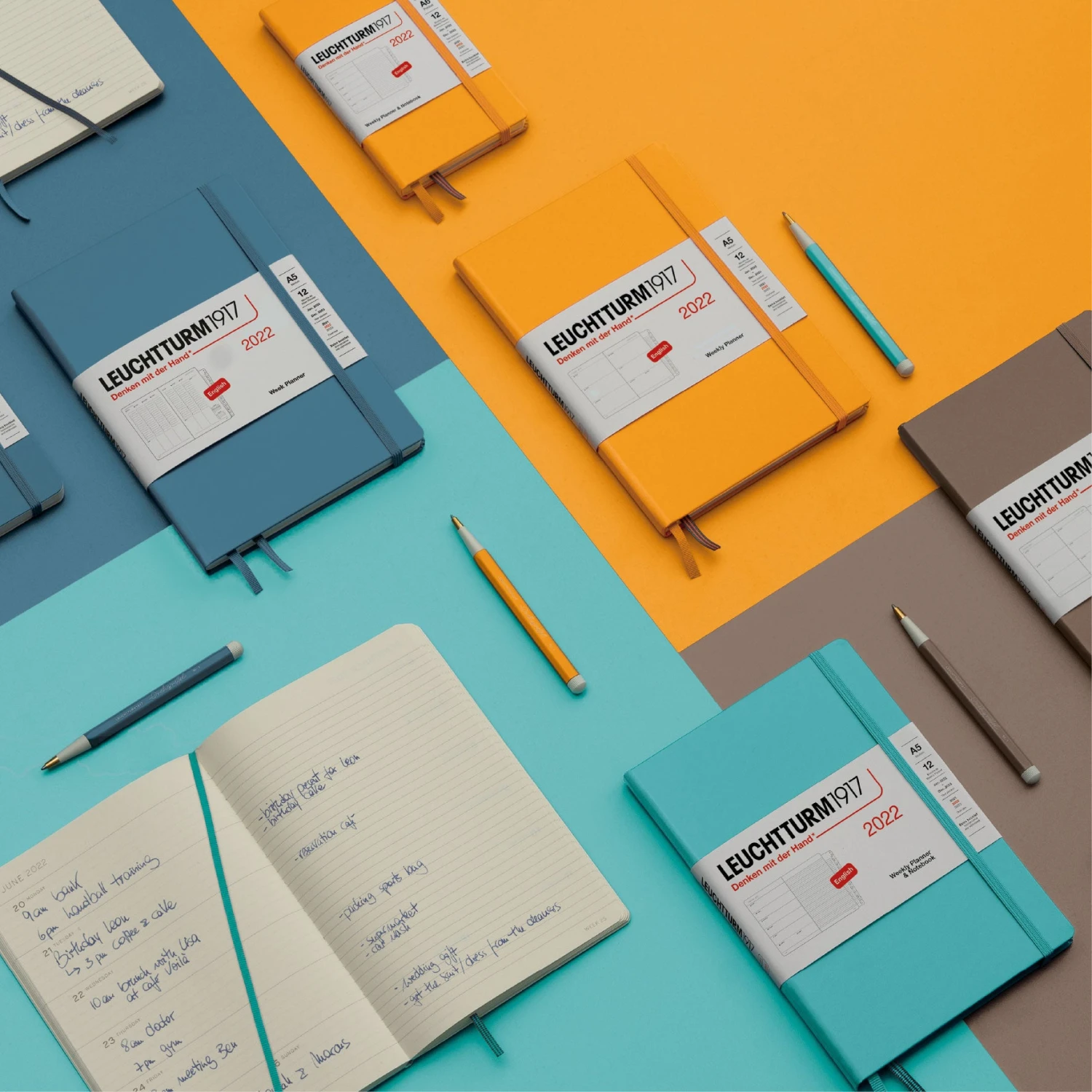 Leuchtturm1917-2022-Diary-A6-Weekly-Planner-HC-6.jpg Leuchtturm 1917 Leuchtturm1917 - 2022 Diary - Weekly Planner - A6 - Port Red (Hard) Diaries