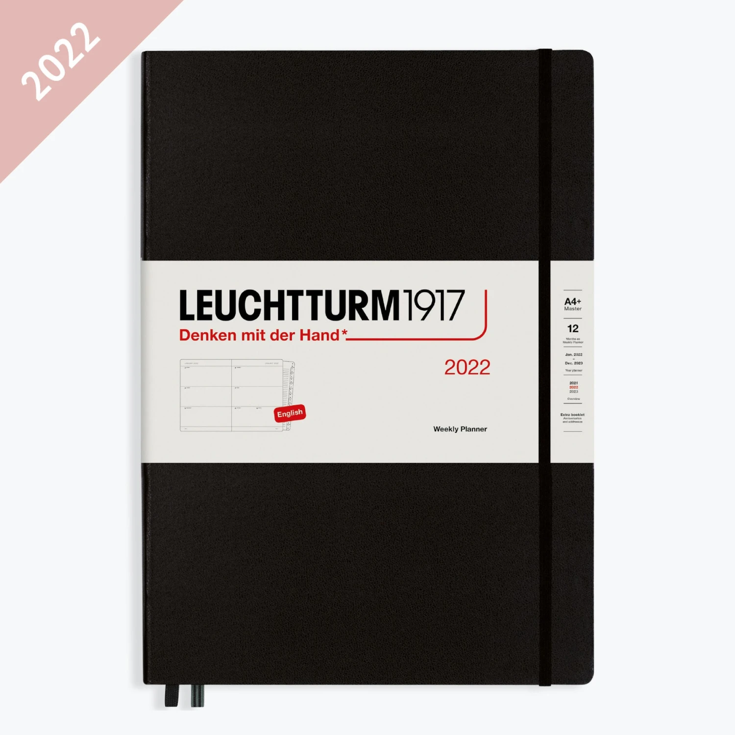Leuchtturm1917-2022-Diary-Master-Weekly-Planner-1.jpg Leuchtturm 1917 Leuchtturm1917 - 2022 Diary - Weekly Planner - A4 - Black