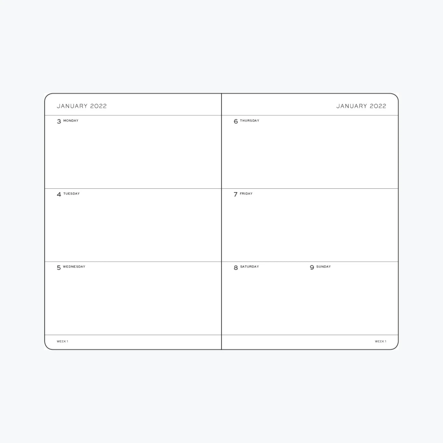Leuchtturm1917-2022-Diary-Master-Weekly-Planner-2.jpg Leuchtturm 1917 Leuchtturm1917 - 2022 Diary - Weekly Planner - A4 - Black