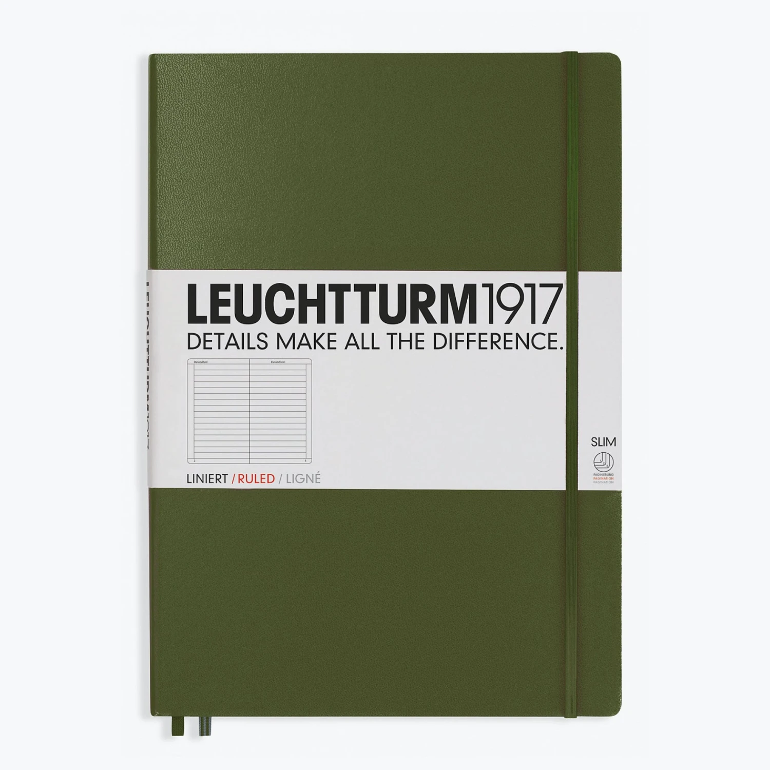 Leuchtturm1917-Notebook-Master-A4_-Slim-73.jpg Leuchtturm 1917 Leuchtturm1917 - Notebook - A4+ - Slim - Army Notebooks