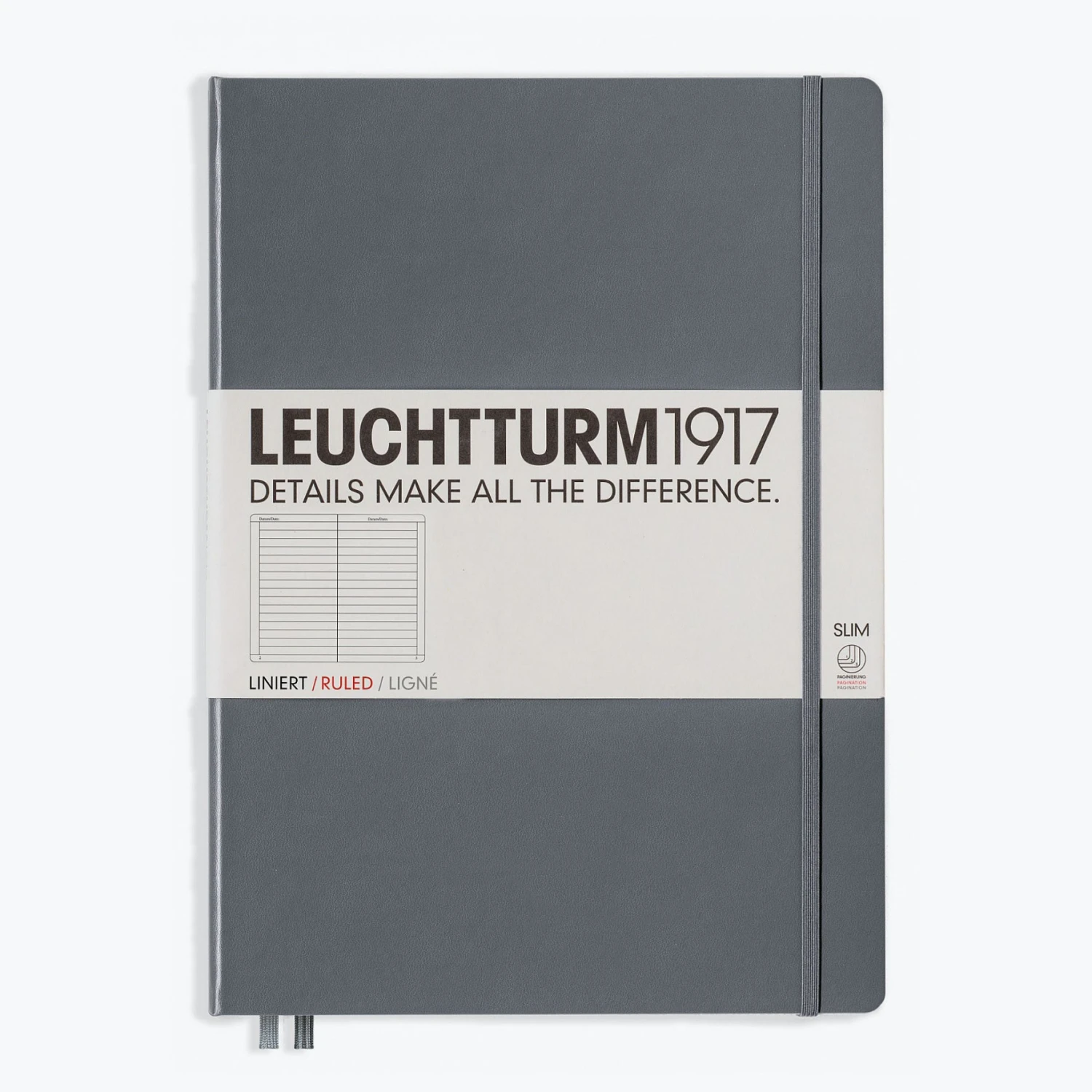 Leuchtturm1917-Notebook-Master-A4_-Slim-82.jpg Leuchtturm 1917 Notebooks Leuchtturm1917 - Notebook - A4+ - Slim - Anthracite