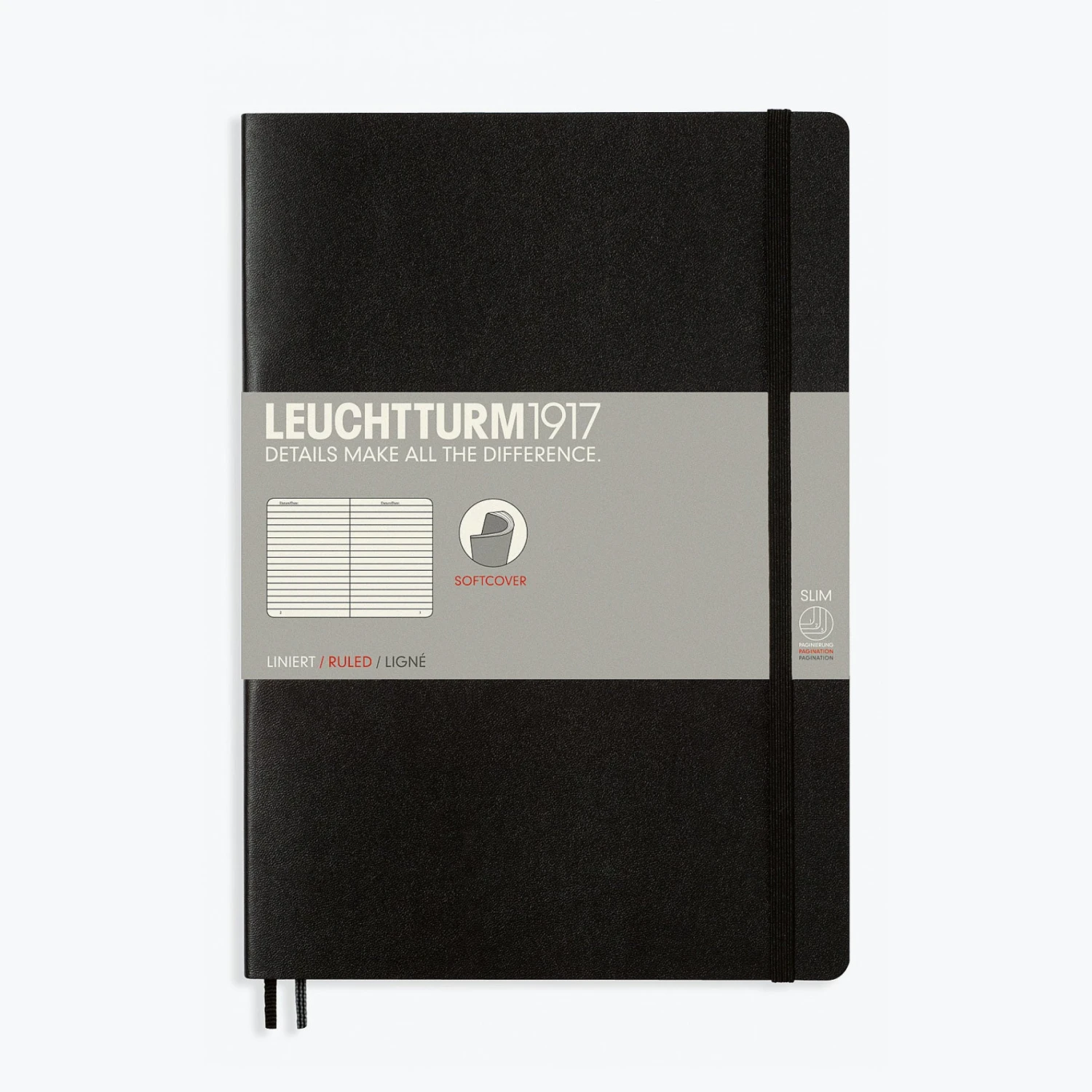 Leuchtturm1917-Notebook-Softcover-B5-1.jpg Leuchtturm 1917 Notebooks Leuchtturm1917 - Notebook - Softcover - B5 - Black