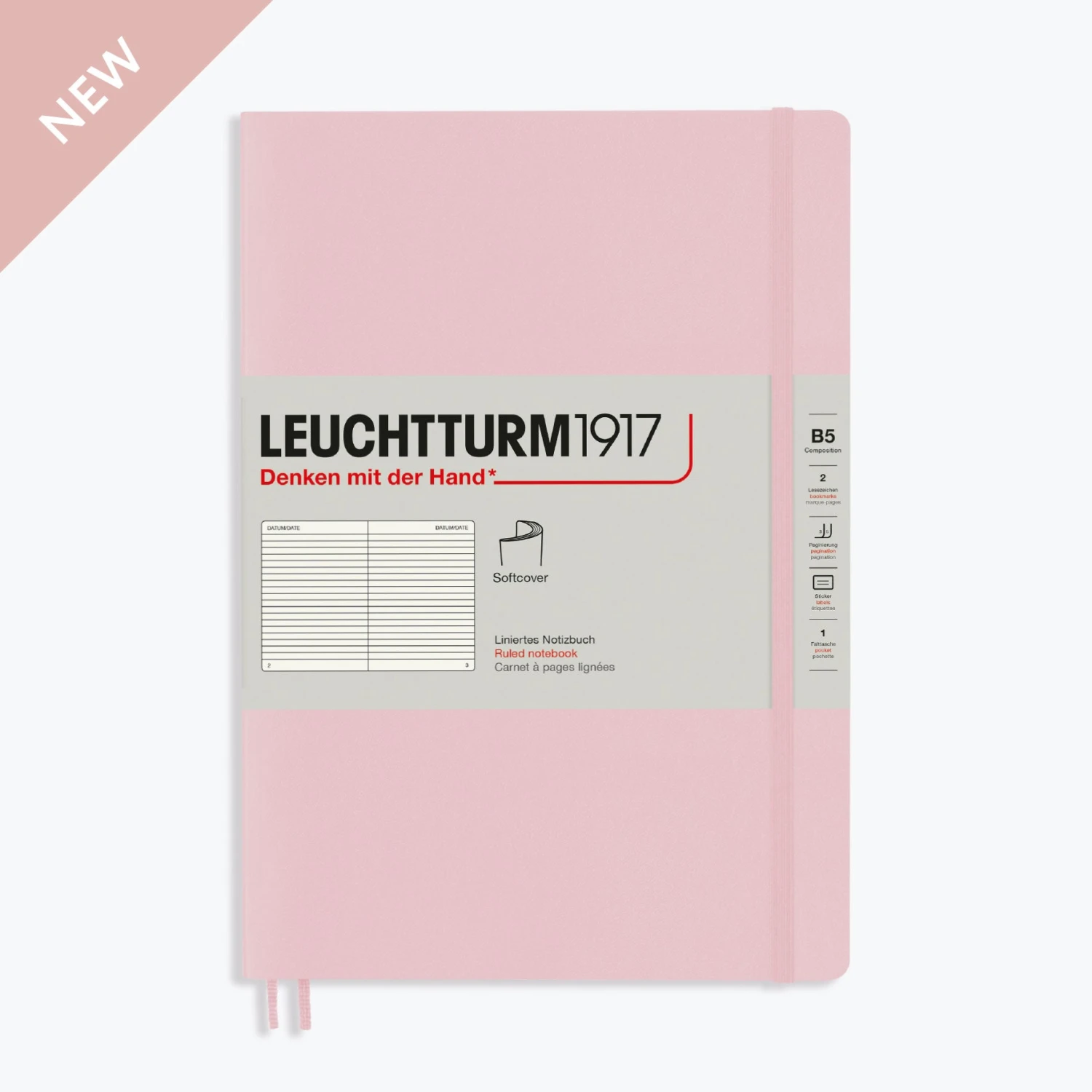 Leuchtturm1917-Notebook-Softcover-B5-1_ad0143aa-ae71-442d-b45a-f630f6be5bf0.jpg Leuchtturm 1917 Leuchtturm1917 - Notebook - Softcover - B5 - Powder