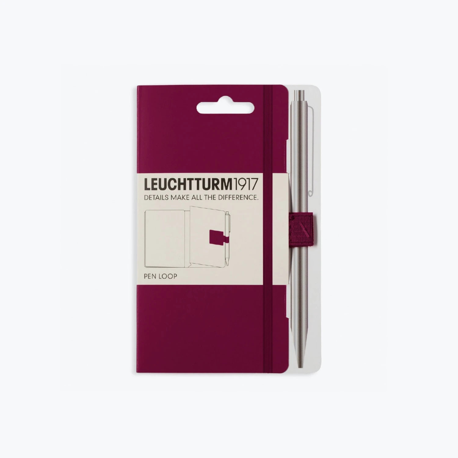 Leuchtturm1917-Pen-Loop-5.jpg Leuchtturm 1917 Pen Loops & Straps Leuchtturm1917 - Pen Loop - Port Red
