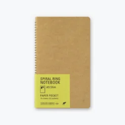 Midori - Notebook - Spiral Ring - A5 Slim - Paper Pocket