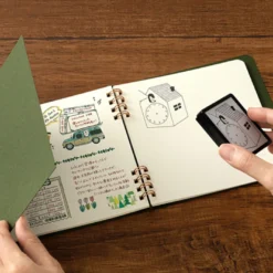 Midori - Notebook - Stamp Series - Green Notebooks
