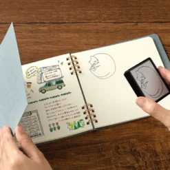 Midori - Notebook - Stamp Series - Blue Notebooks 5 Midori - Notebook - Stamp Series - Blue Notebooks