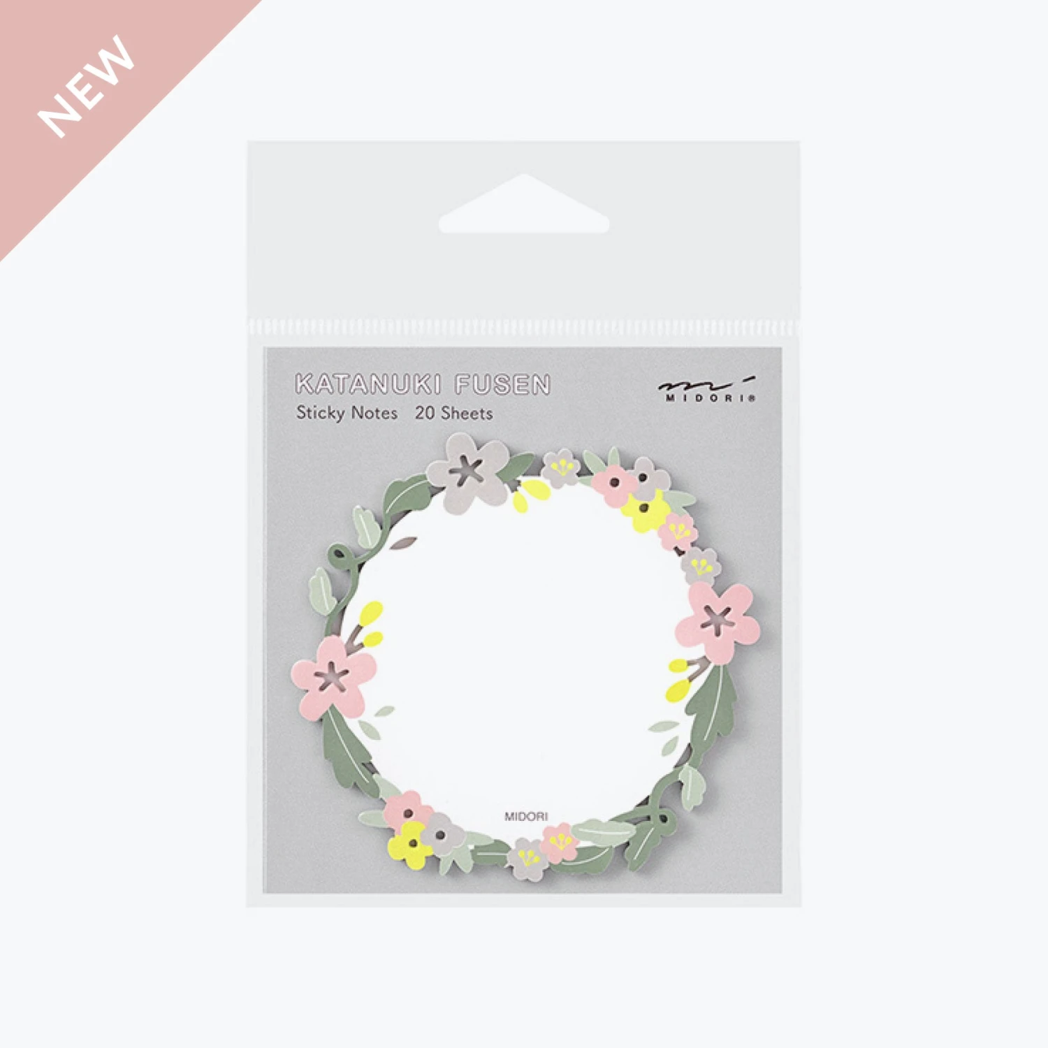 Midori-Notepad-Sticky-Notes-Die-Cut-1.jpg Midori - Notepad - Sticky Notes - Die-Cut - Wreath