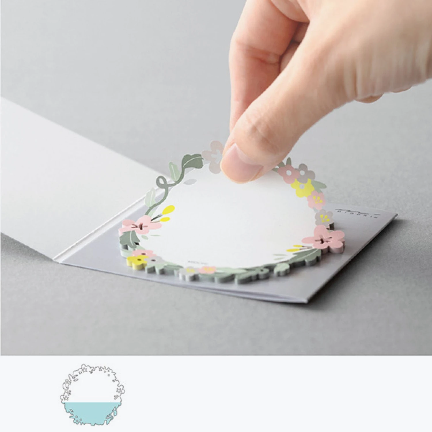 Midori-Notepad-Sticky-Notes-Die-Cut-4.jpg Midori - Notepad - Sticky Notes - Die-Cut - Wreath