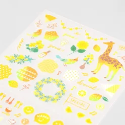 Midori JP Midori - Planner Sticker - Seal Collection - Yellow Planner Stickers