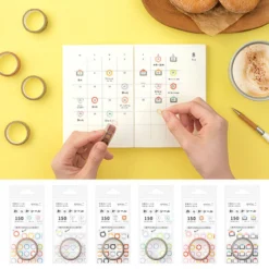 Midori JP Midori - Sticker Seal - Date Collection - Circle Planner Stickers