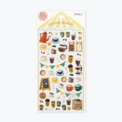 Midori JP Planner Stickers Midori - Sticker Seal - Sticker Marché - Coffee
