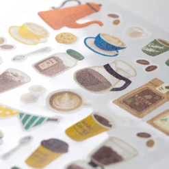 Midori JP Planner Stickers Midori - Sticker Seal - Sticker Marché - Coffee