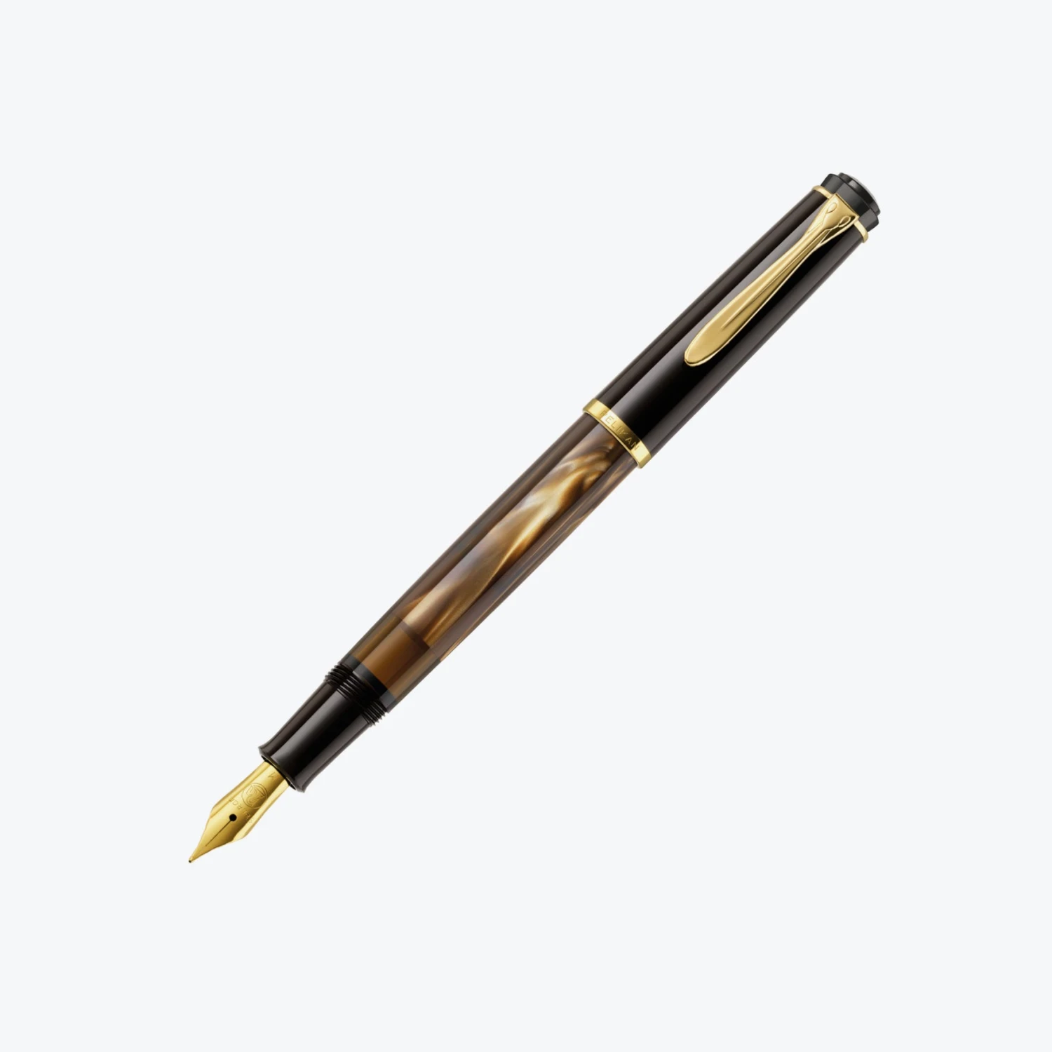 Pelikan-Classic-Fountain-Pen-Marble-Brown-1.jpg Pelikan - Classic M200 Fountain Pen - Marble Brown Fountain Pens