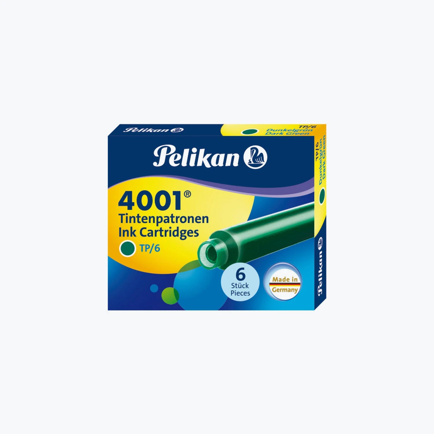 Pelikan-Fountain-Pen-Ink-Cartridges-4001-4.jpg Pelikan - Fountain Pen Ink - Cartridges - 4001 - Dark Green Fountain Pen Inks