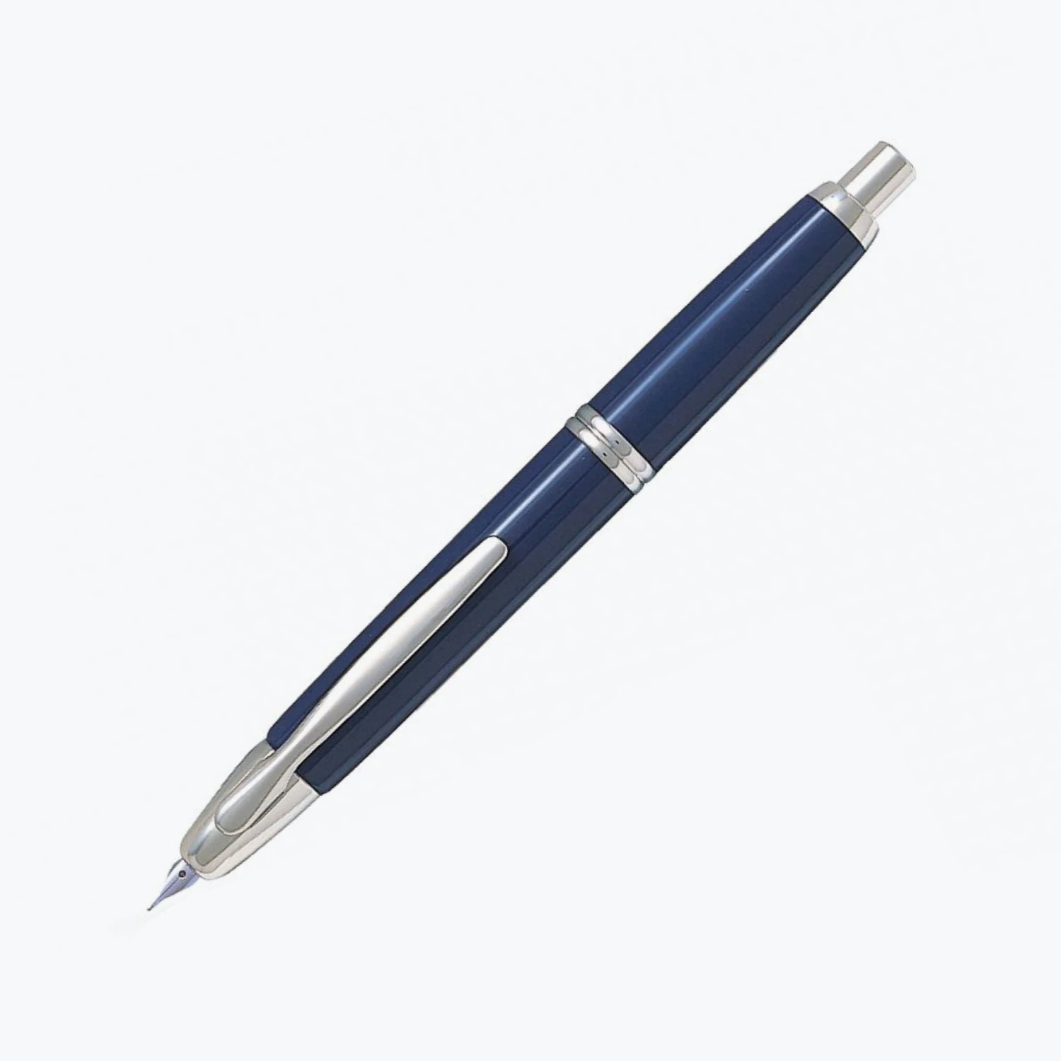 Pilot-Fountain-Pen-Capless-ST-3.jpg Fountain Pens Pilot - Fountain Pen - Capless - Blue (Silver Trim)