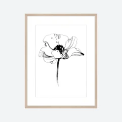 Toril Baekmark - Fine Art Prints - Black Flowers No.5 Gifts Under $100