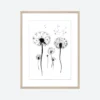 Gifts Under $100 Toril Baekmark - Fine Art Prints - Black Flowers No.6
