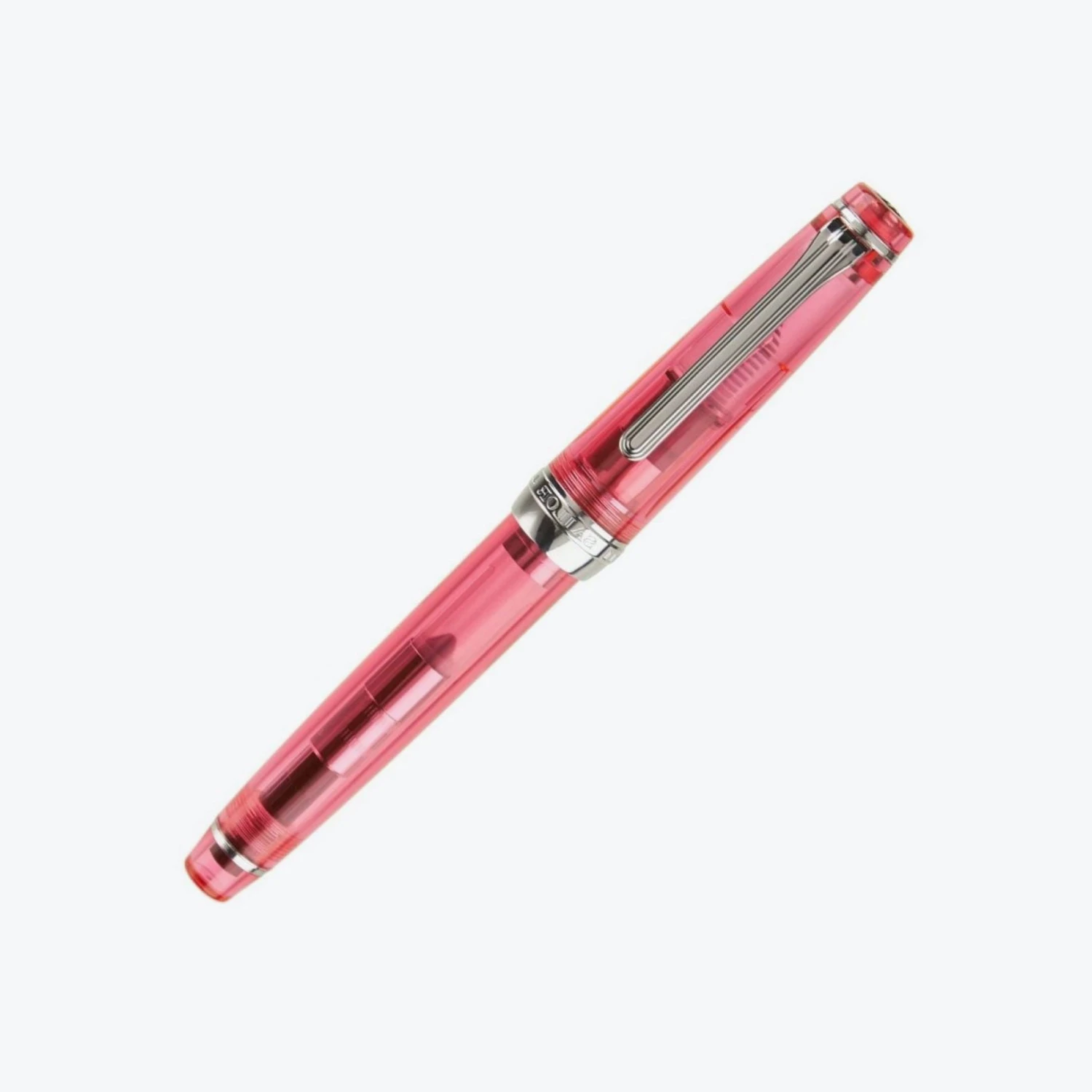 Sailor-Fountain-Pen-ProGear-Slim-5.jpg Fountain Pens Sailor - Fountain Pen - ProGear Slim - Demonstrator Pink (Rhodium)