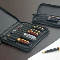 Sailor - Pen Case - Leather - 10 Slot - Black Pen & Pencil Cases