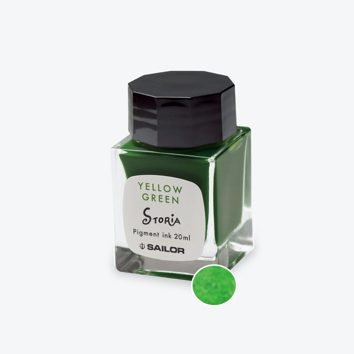 Sailor-Storia-Ink-20ml-3.jpg Sailor - Storia Ink 20ml - Clown (Yellow Green) Fountain Pen Inks